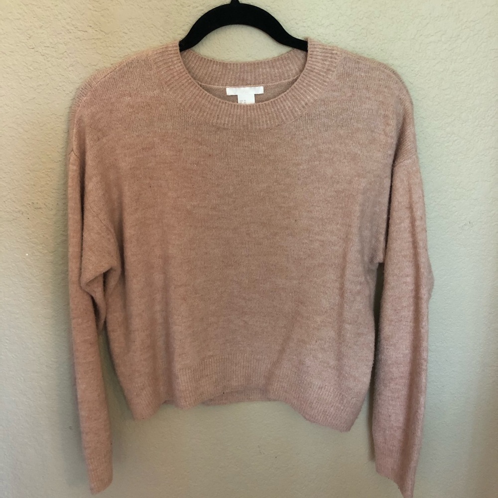 Pink fuzzy sweater